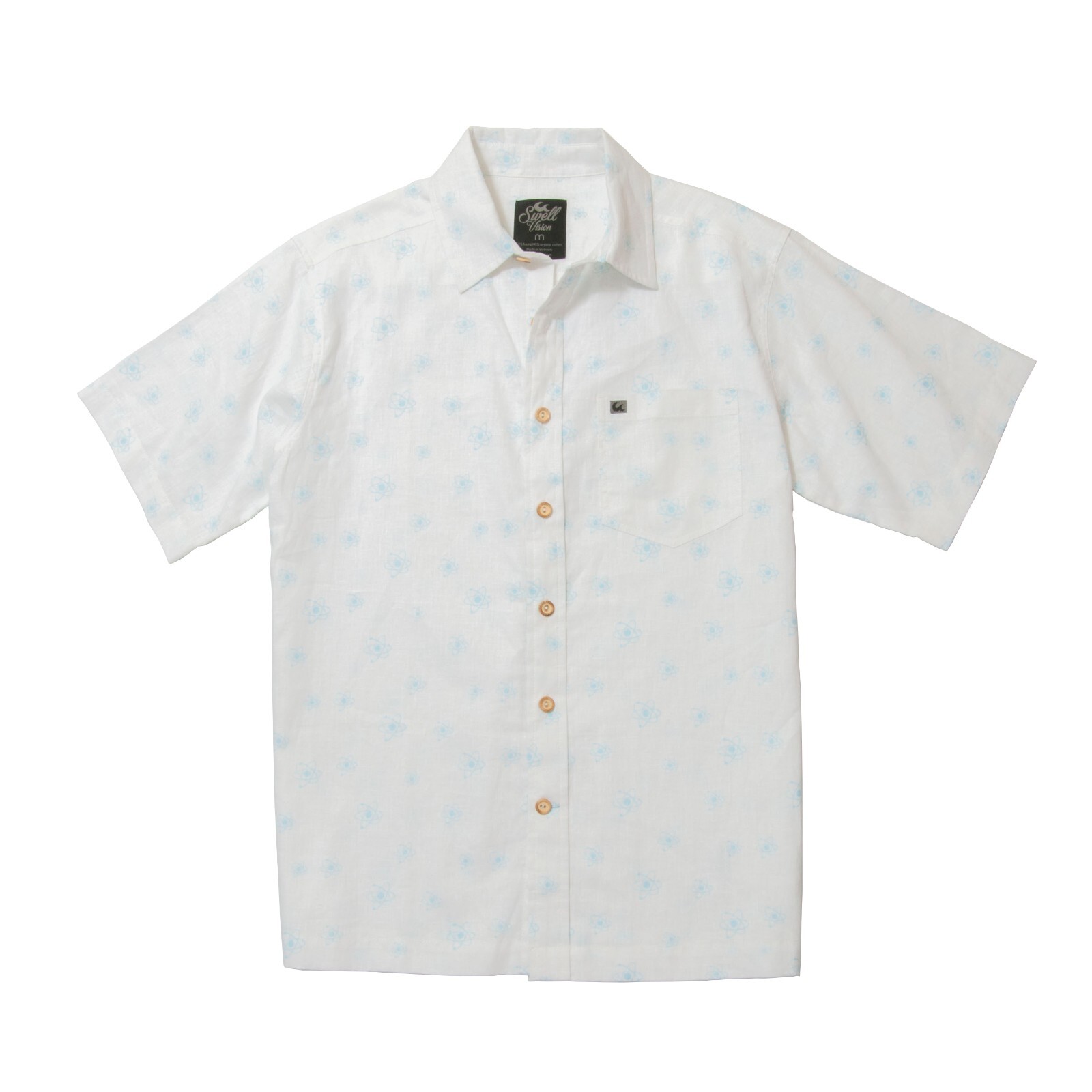 Swell Vision – Hemp/Organic Cotton Button Down Shirt – Atom (L)