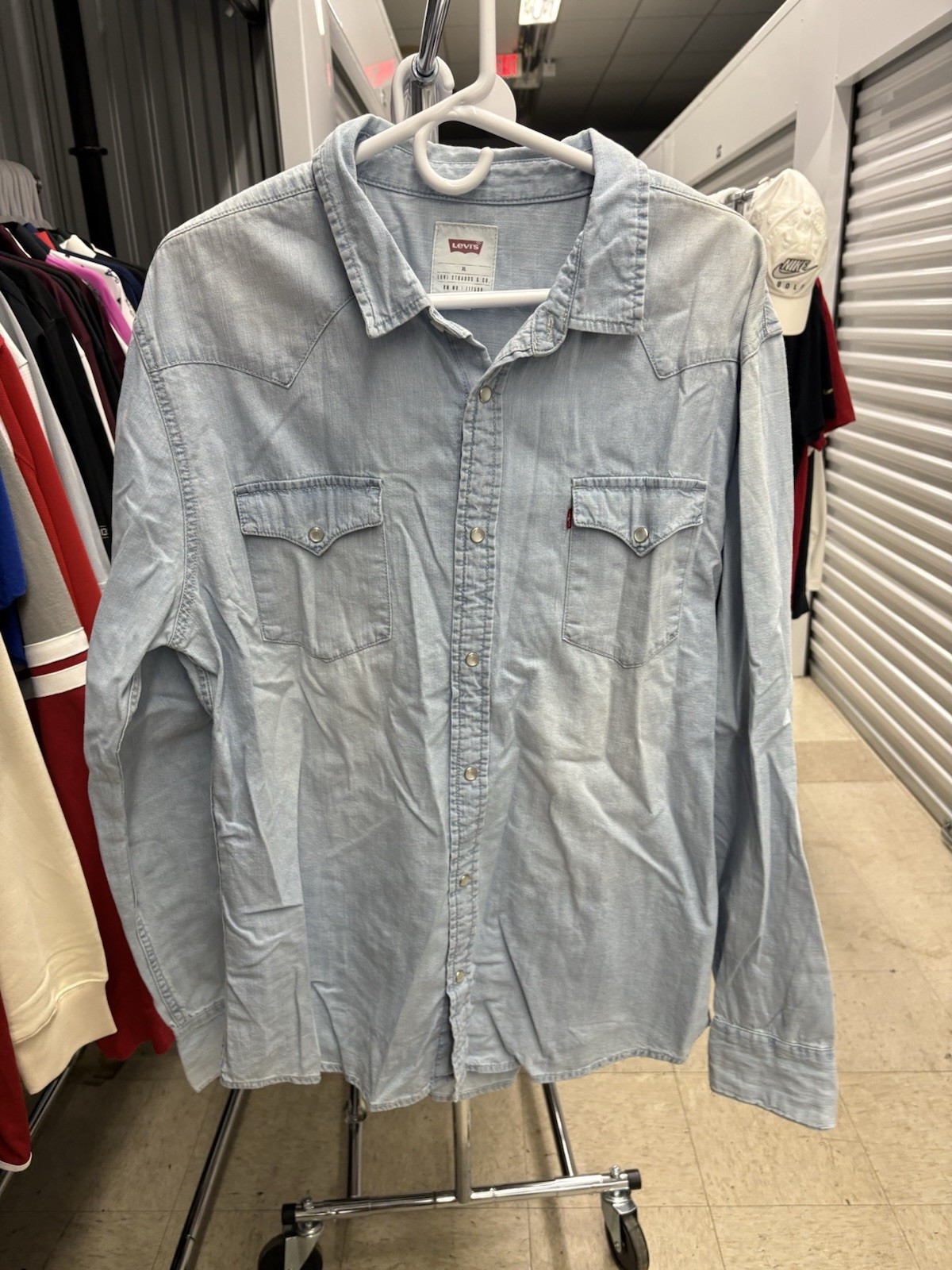 Levi’s Long Sleeve Denim Shirt Light Blue XL