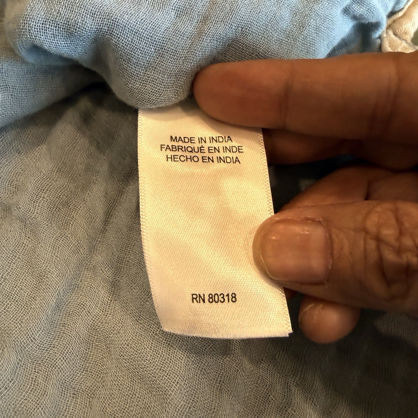Lucky Brand Men’s Medium Blue Gauze Button Up Camp Shirt NWT