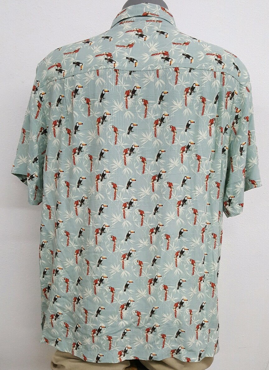Roundtree Caribbean BT Balsamic Green Parrot SS Men’s Shirt NWT $79.50 Choose Sz