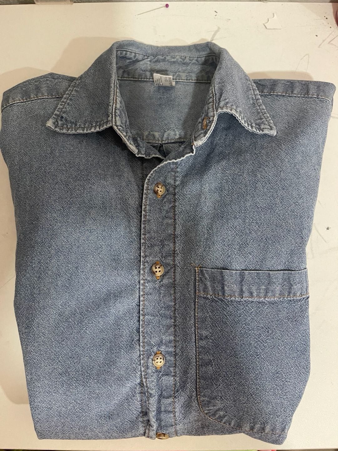 American Apparel Heavy Chambray Button-Down Long Sleeve Shirt