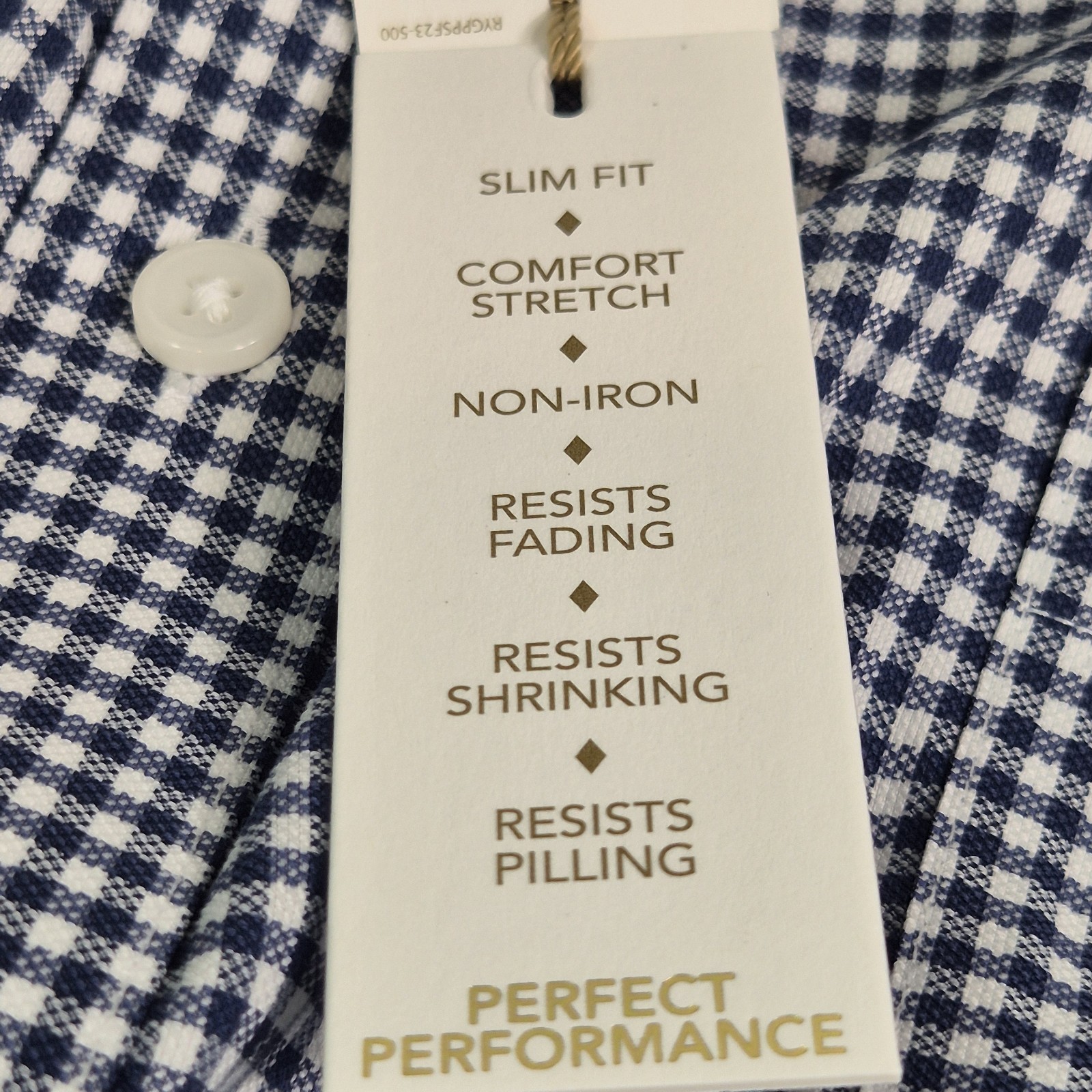 Roundtree & Yorke Gold Label Men’s Shirt Size XXL Check Short Sleeve Blue 69