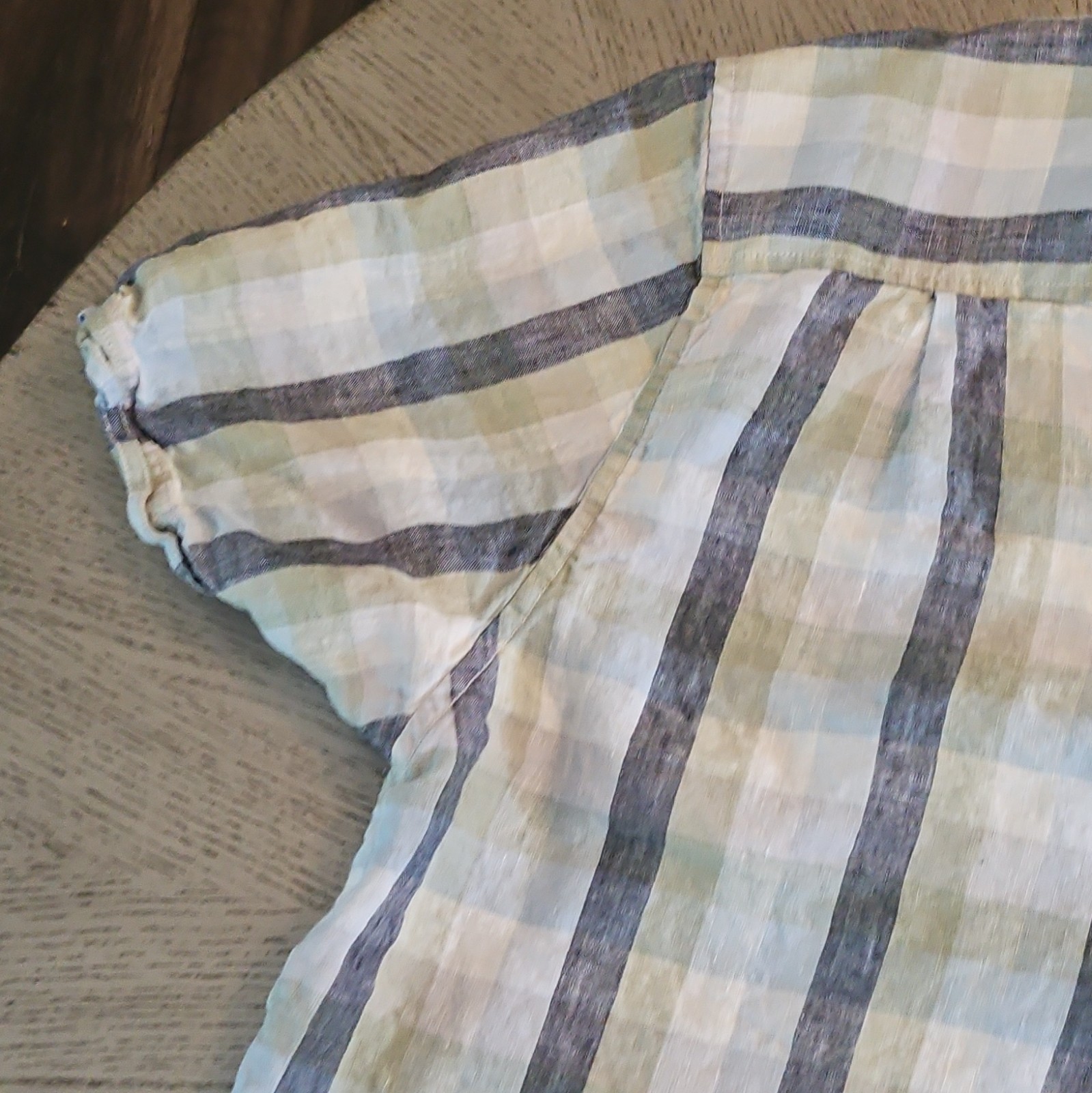 Tommy Bahama Jeans Men’s 2XL Plaid Blue/Green/White SS Button-Up Pockets