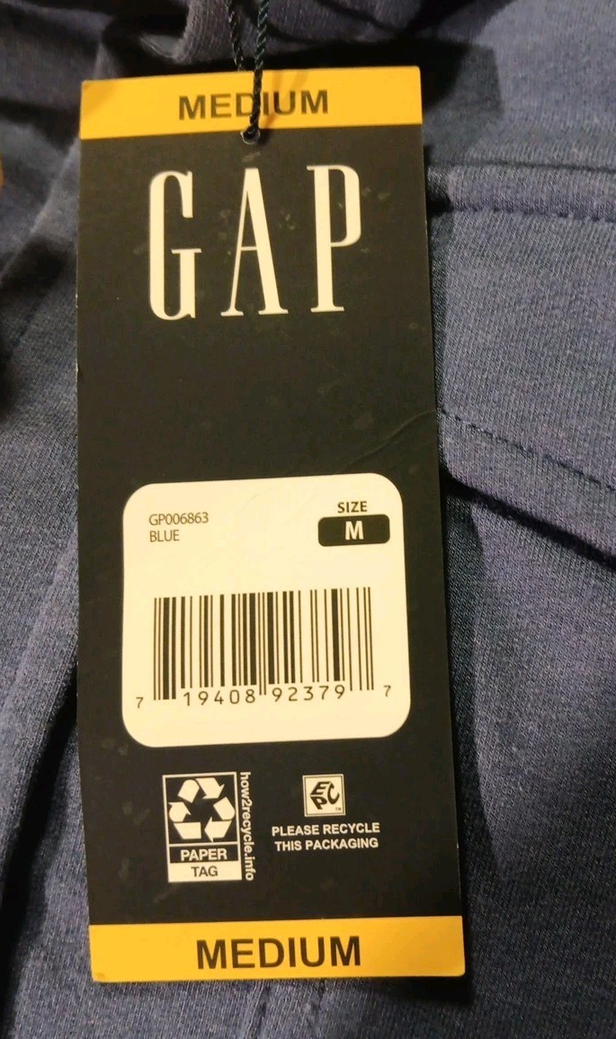 Gap Men’s Long Sleeve Knit Button Down, Blue – NWT Size M
