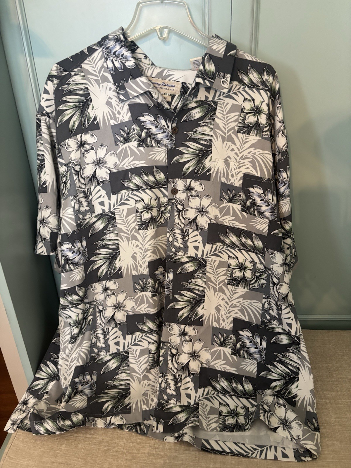 Tommy Bahama Heritage Tortola Silk Hawaiian Floral Pattern Camp Shirt Sz 3XL