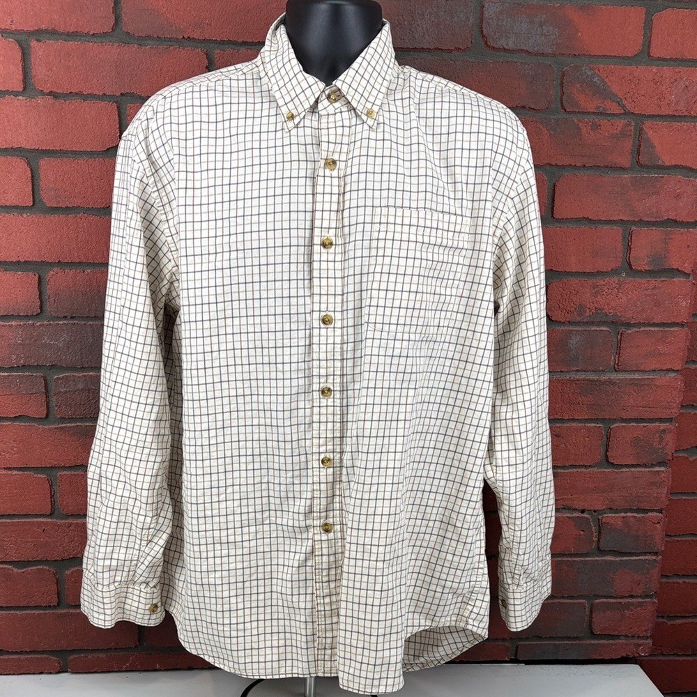 L.L. Bean Shirt Mens Large Checkered Button Down