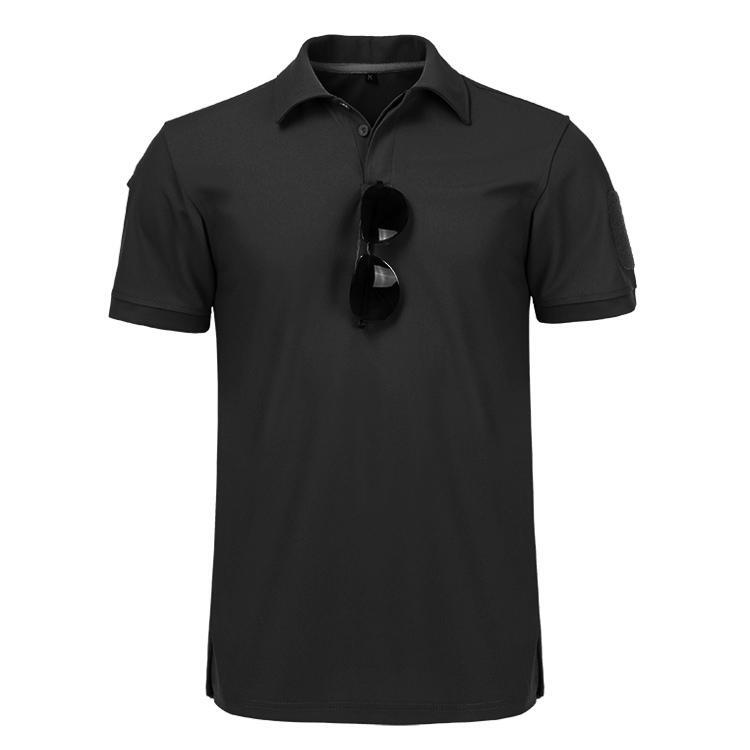 Men’s Short Sleeve Tactical Polo T-Shirt Quick Dry Combat Team Work Casual Shirt
