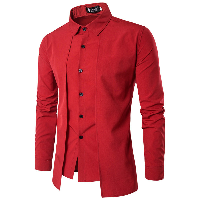 Men Luxury Formal Shirt Long Sleeve Slim Business Casual Dress Suit Shirts Tops
