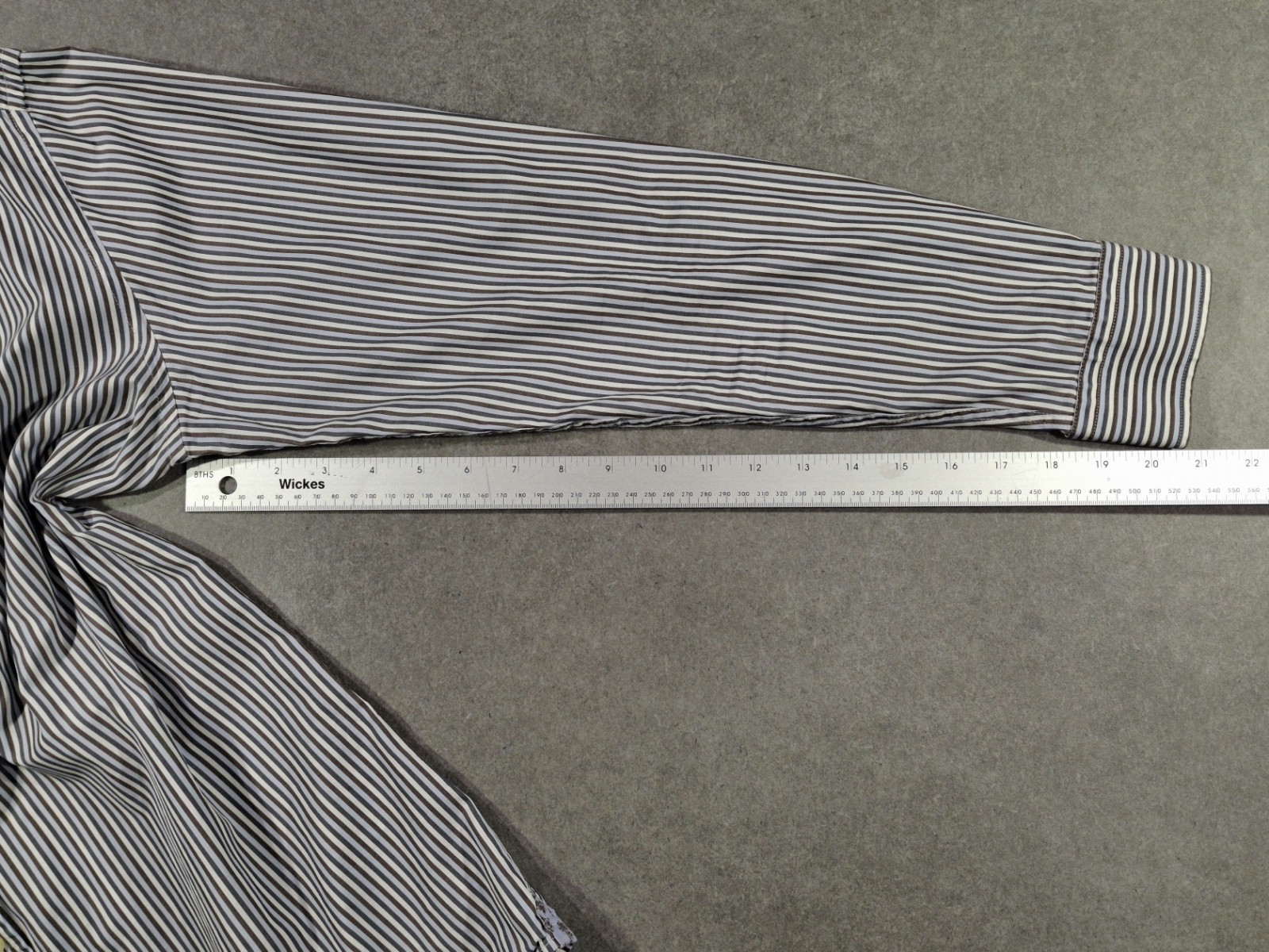 Nigel Hall Mens 100% Cotton Shirt Blue Stripes Large Office Wedding Party