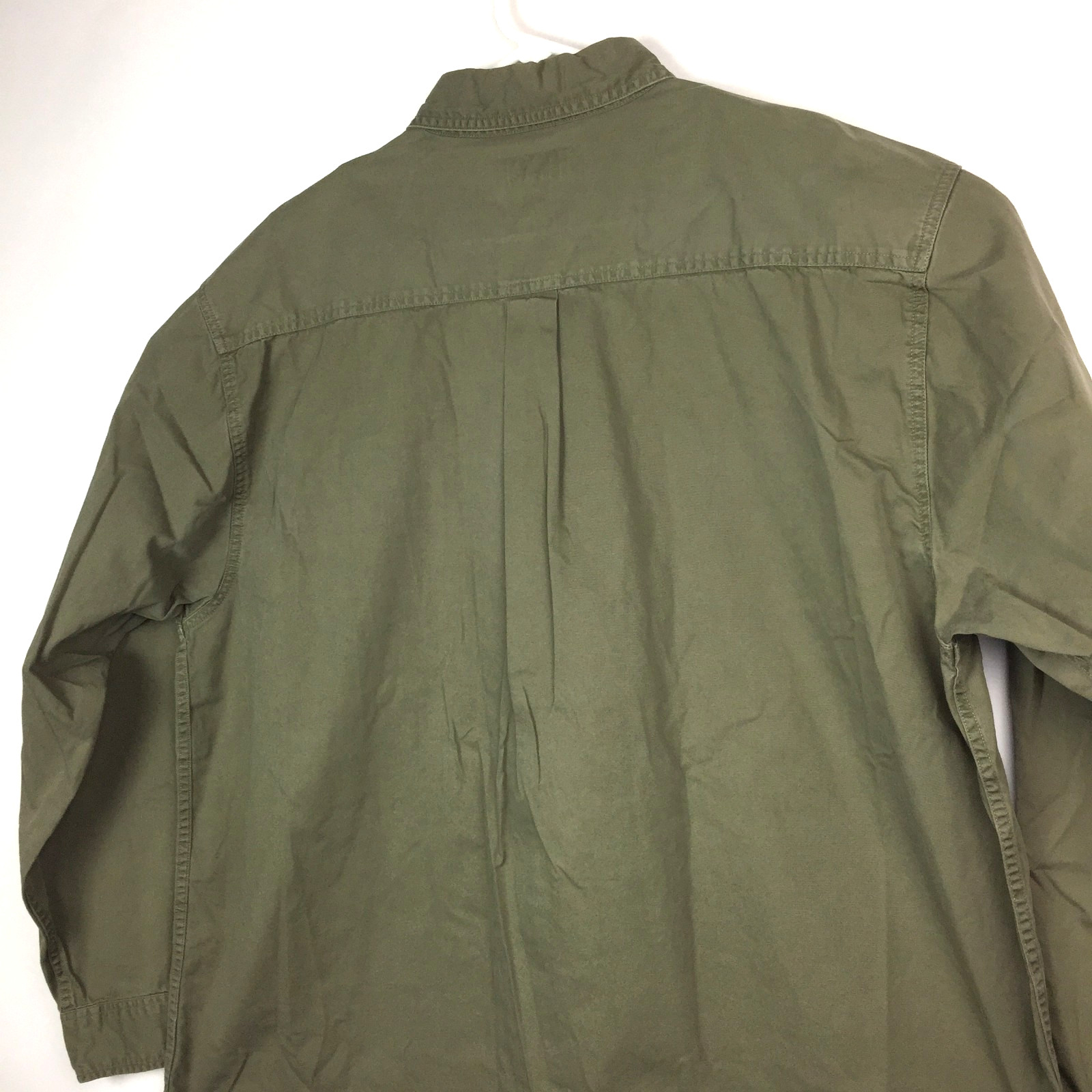 Vtg Carhartt Mens XL (52in Chest) Olive Green Pocket Cotton Button Up, S144LOV