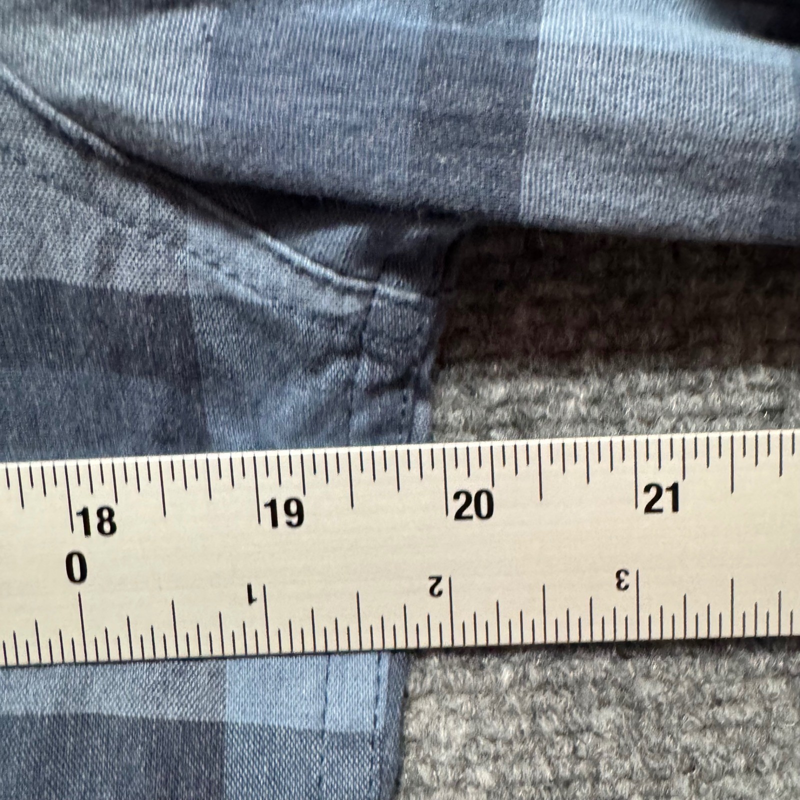 Lee Shirt Small Blue Plaid Stretch Button Regular Fit Utility Work Pockets