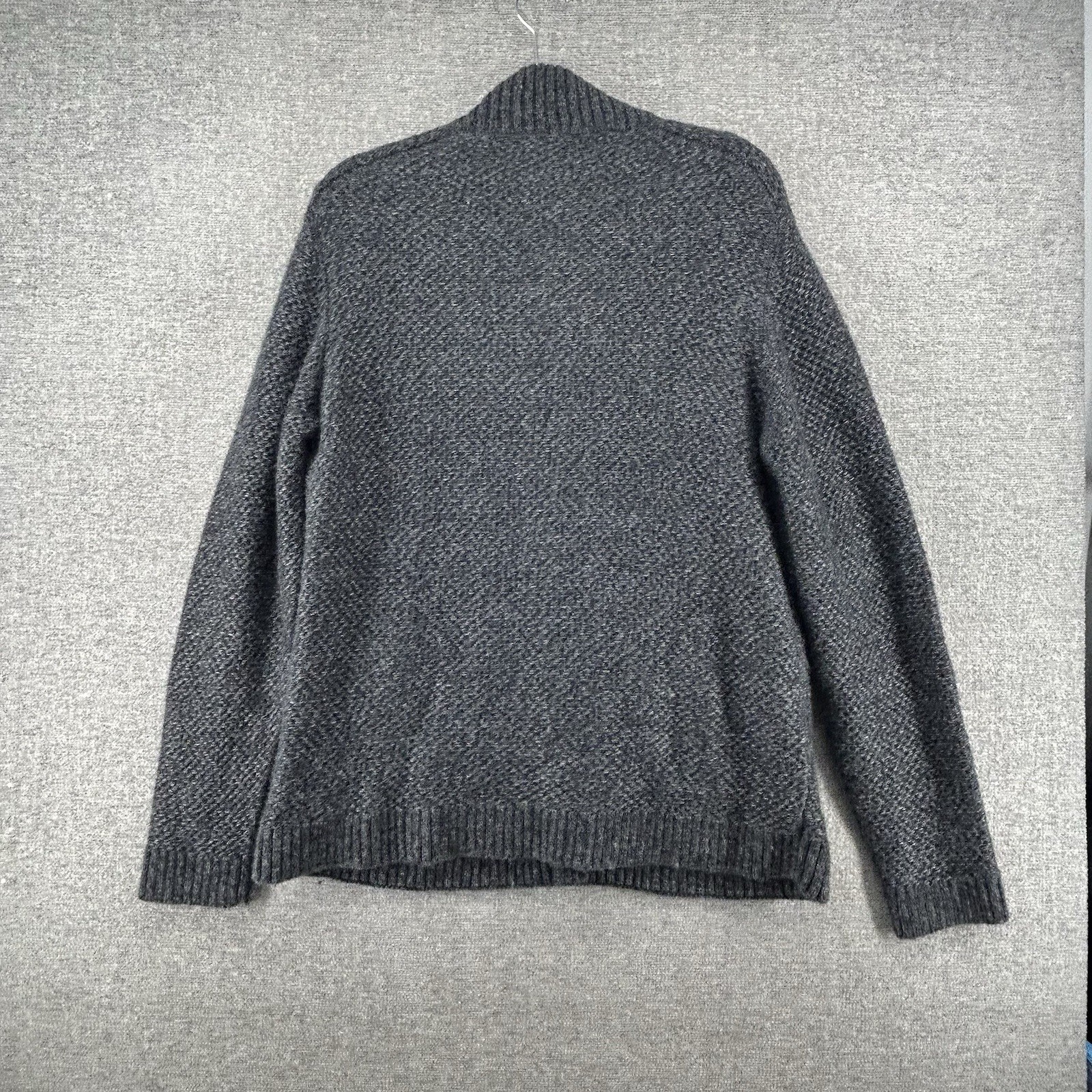Billy Reid Cadigan Men Size Medium Gray Heavyweight Knit Winter Button Alpaca