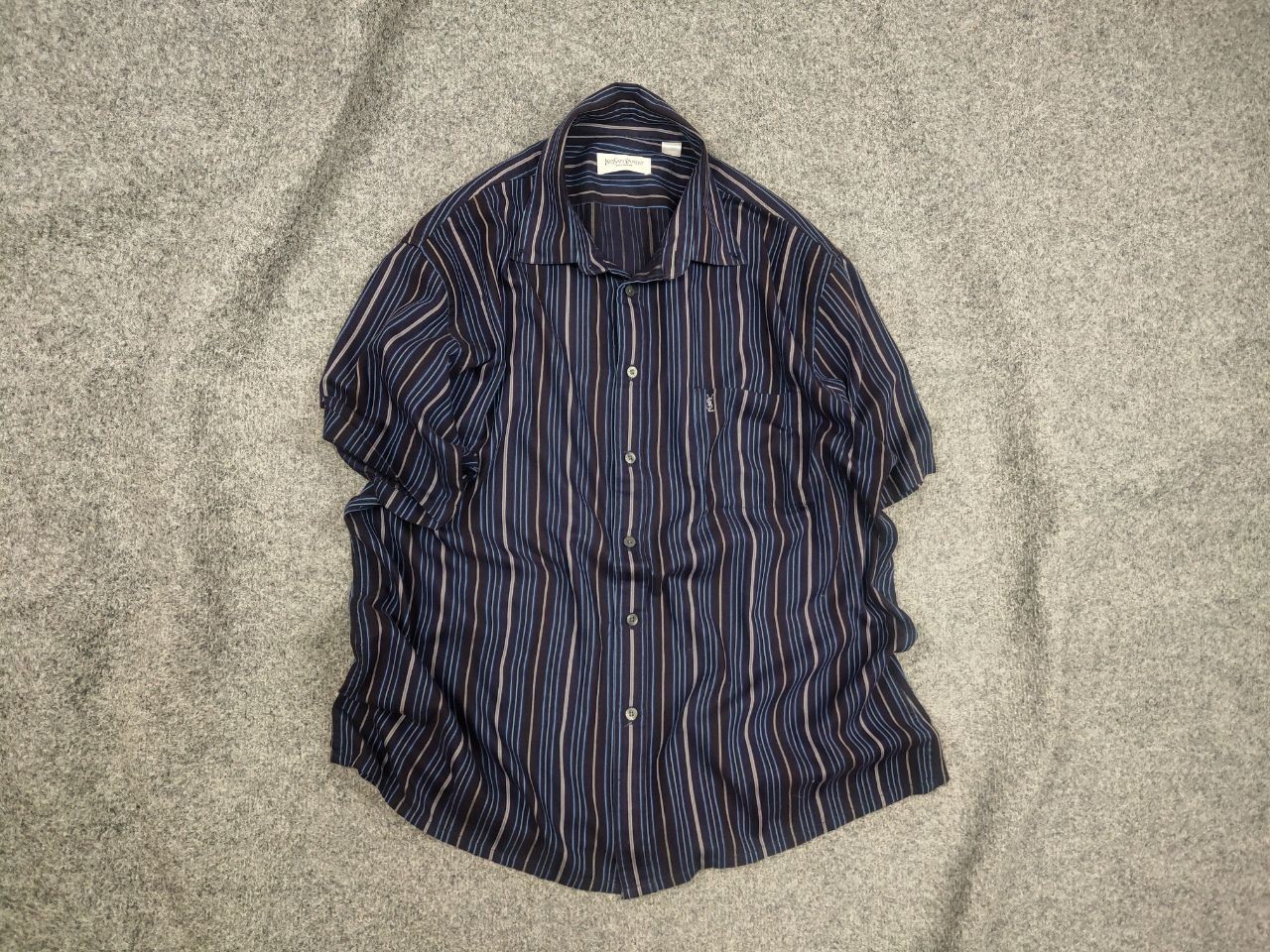 Yves Saint Laurent Vintage Striped Blue shirt with short sleeves