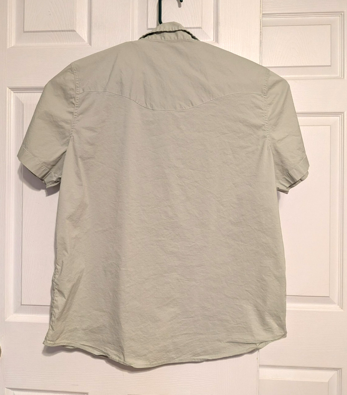 Tecovas Mens Pearl Snap Shirt Short Sleeve Size XL Lightweight Green Western
