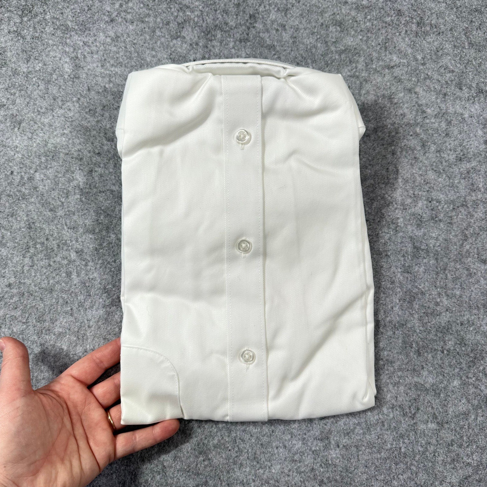 J. Crew Mens Size Large White Bowery wrinkle-free dress shirt with point collar