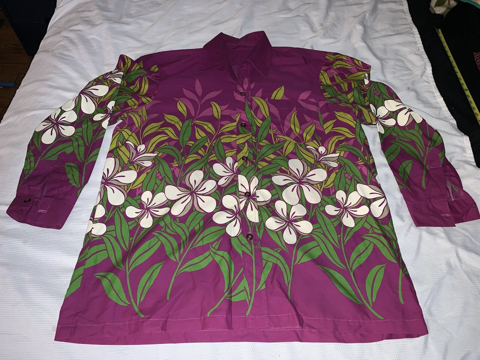 Mens Floral Tropical Theme Handmade Button Up See Pictures For Measurements