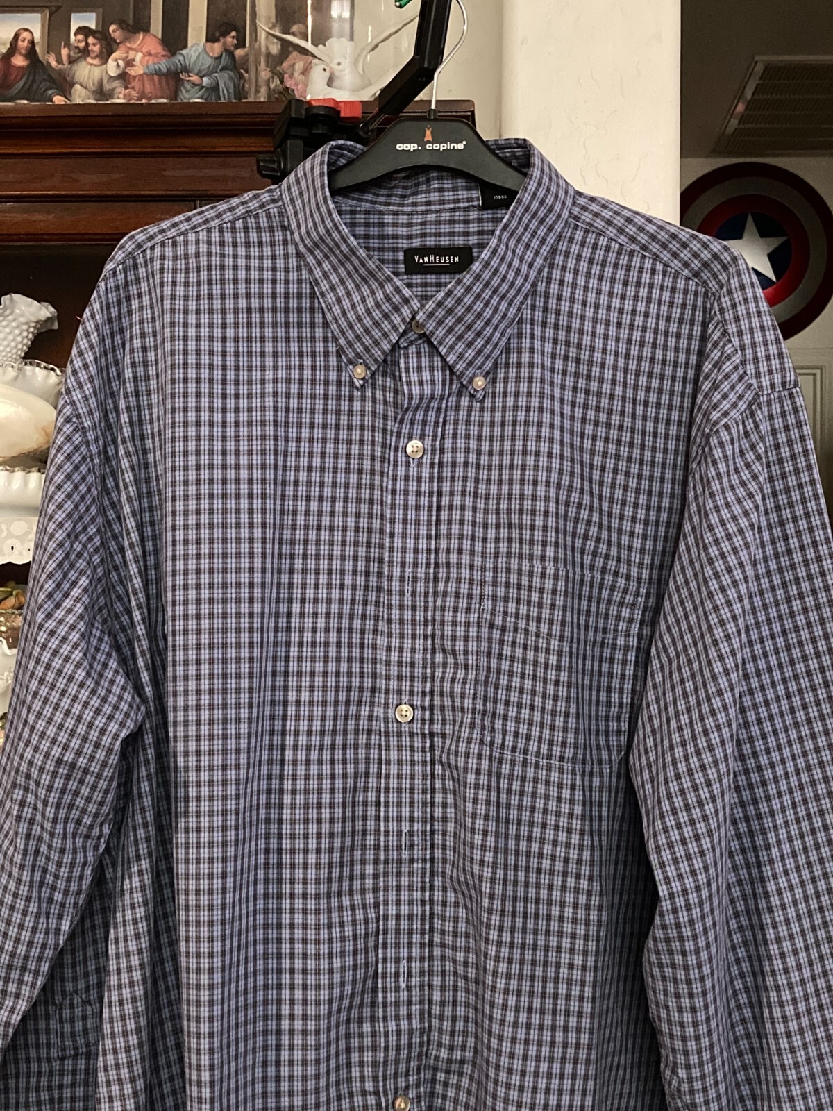 Van Heusen color gray size xxl 65% polyester 35% cotton