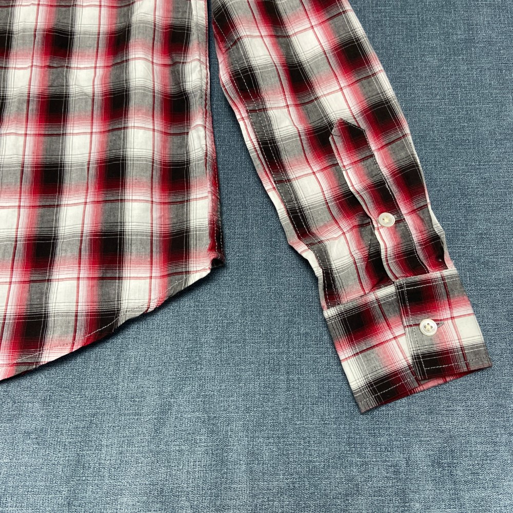 Civilianaire Wash And Wear Western Shirt Mens Small Multicolor Plaid Button Up