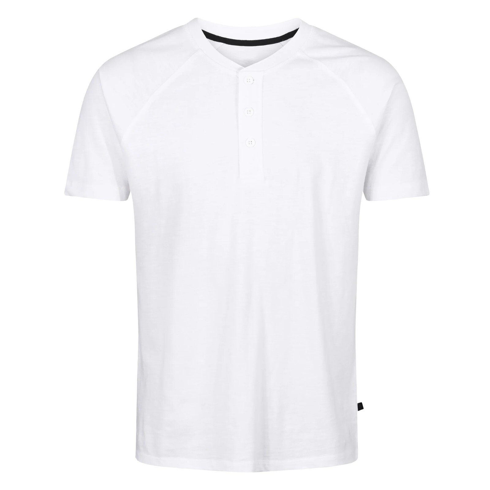 Mens Henley T-shirt Short Sleeve Ex Brand Plain Grandad Neck Tops Casual Summer