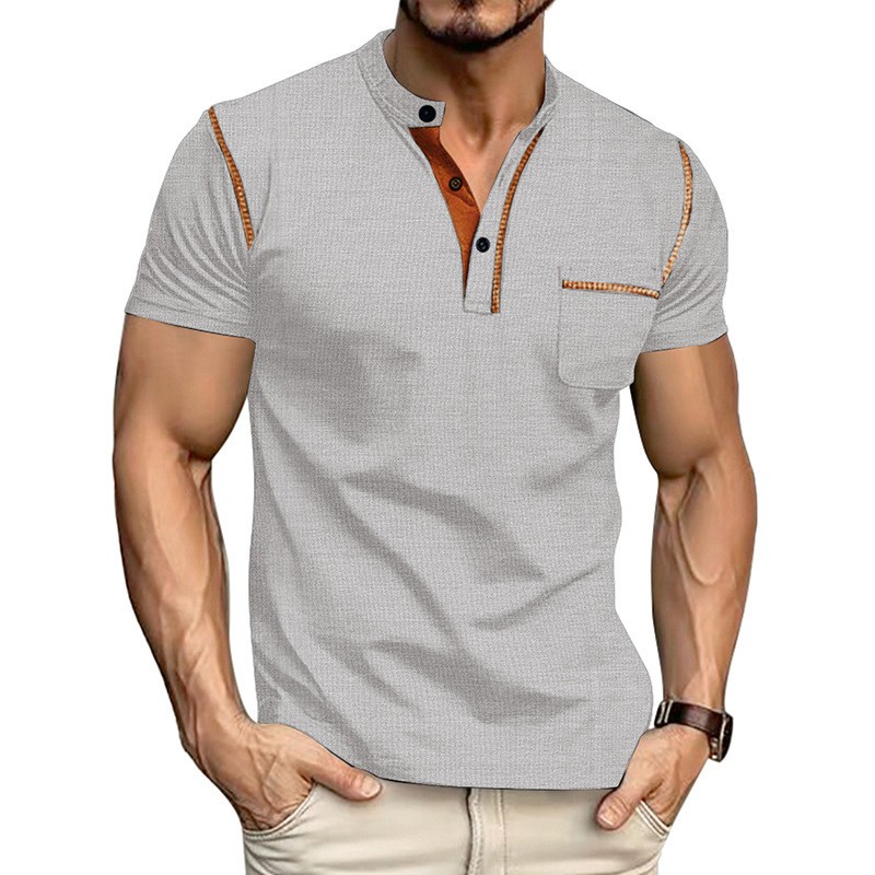Small twill quick-dry breathable loose casual slightly elastic short sleeve