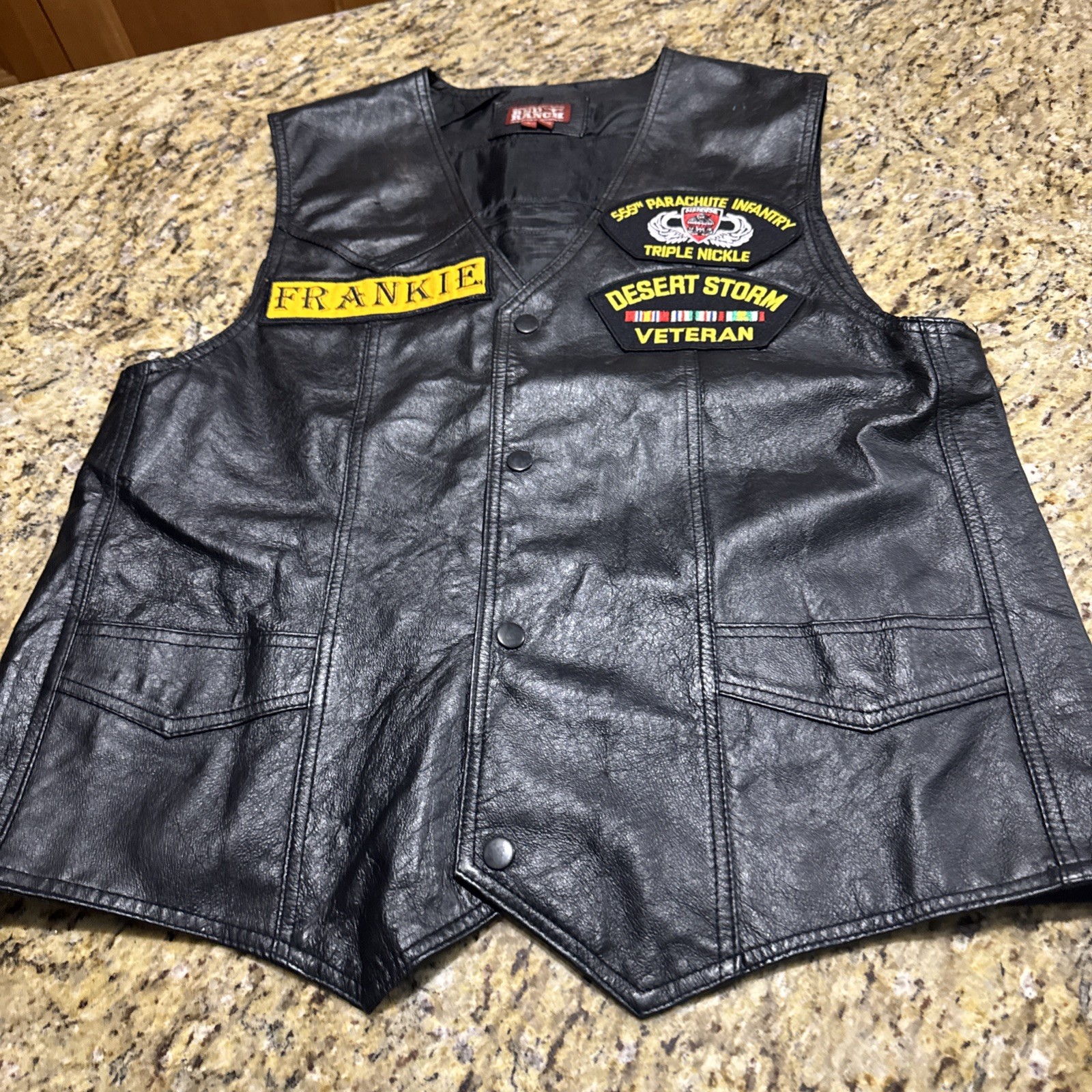 RED RANCH biker vest, men’s size large preowned excellent condition see pictures