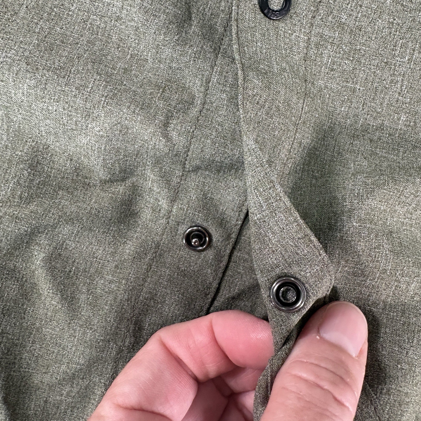 5.11 Tactical Shirt Mens Medium Green Freedom Flex Snap Vented Workwear Utility