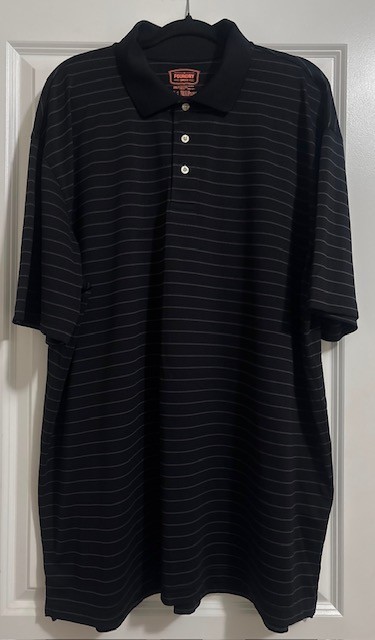 The Foundry Supply Co. Polo Men`s 2XLT Short Striped Sleeve Shirt 100% Cotton