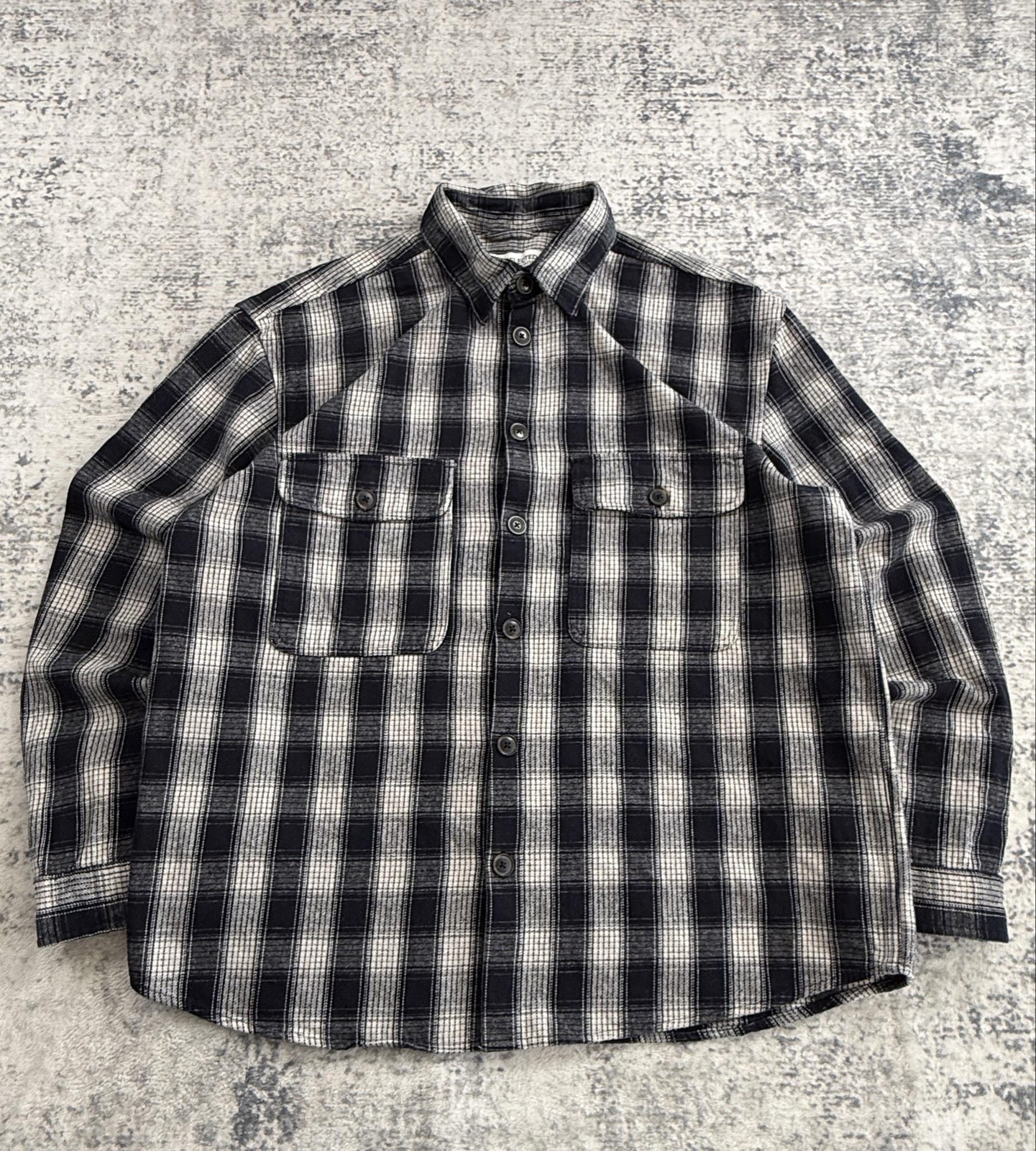 Selected Homme Chore Shirt Mens Large Black Check Oi Polloi Overshirt Relaxed