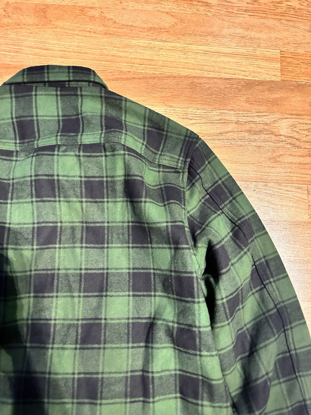 Weatherproof Shacket Mens Large Green Plaid Fleece Lined Button Up Thick NWT
