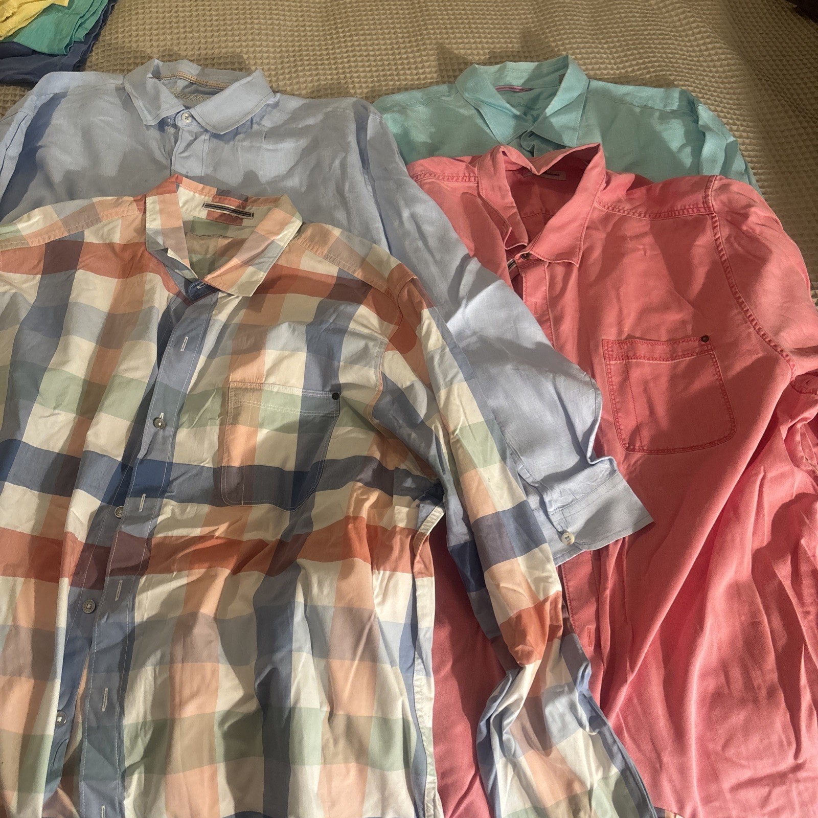 Tommy Bahama Lot Of 4 Size XXL Men’s Long sleeve button down shirts