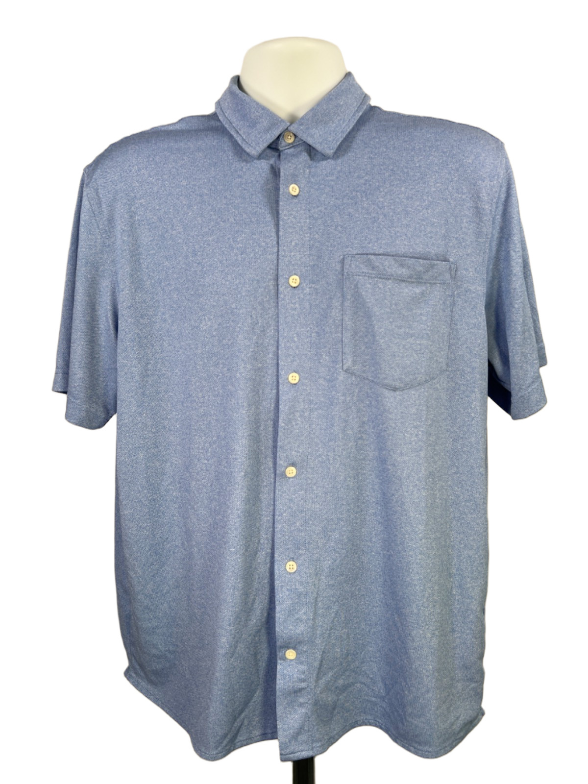 Greg Norman Men’s Blue Short Sleeve Button Up Shirt – L