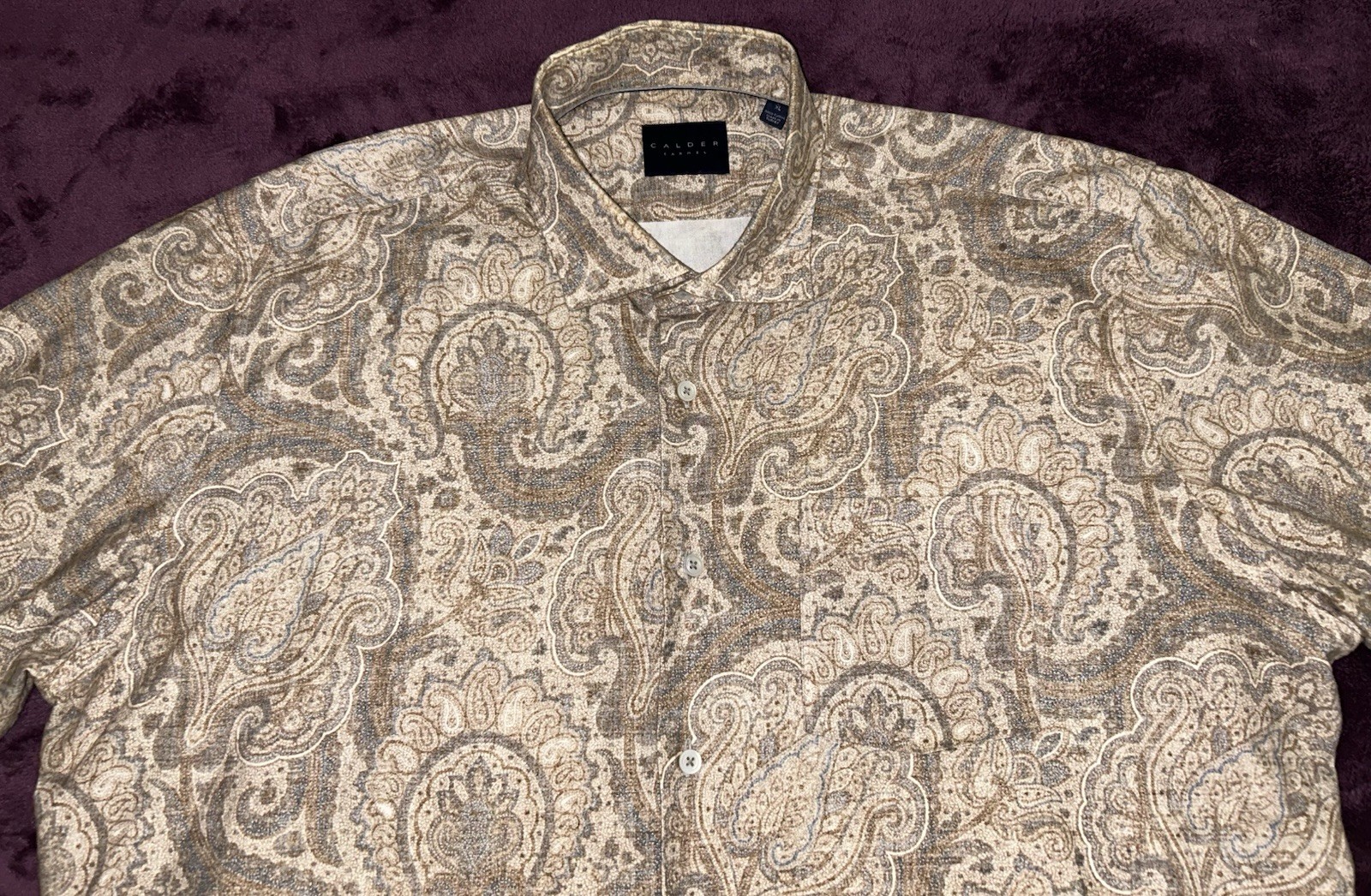 Calder Carmel Paisley Button Up Shirt-XL-Limited-#1/200-Handmade-NWOT-MSRP$268