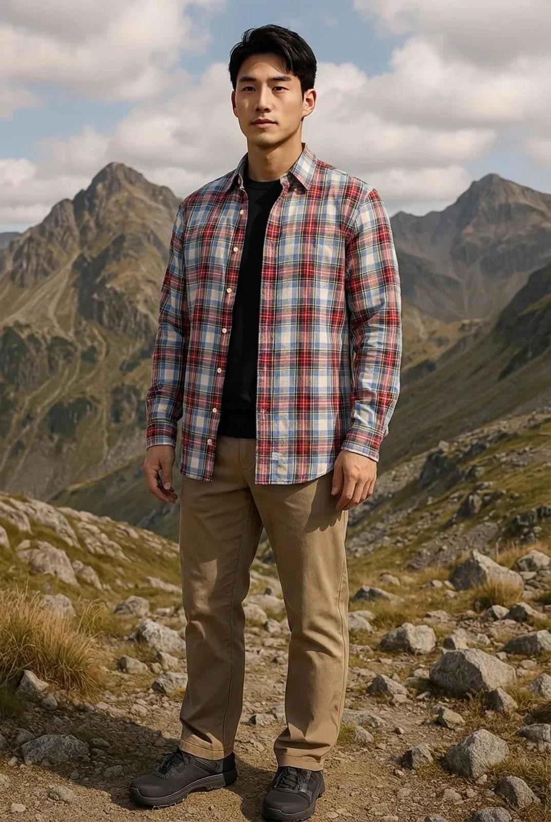 Ralph Lauren Large Men’s Multi Plaid Cotton Shirt Coastal Prep