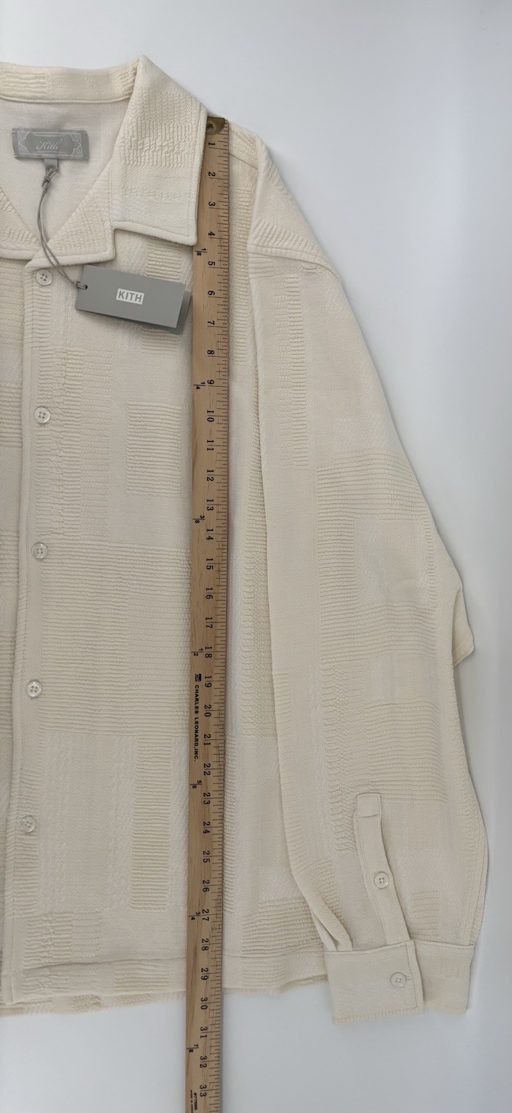 NWT Kith Geometric Knit Cohen Shirt In Skill Sz XL Spring ’24 $240