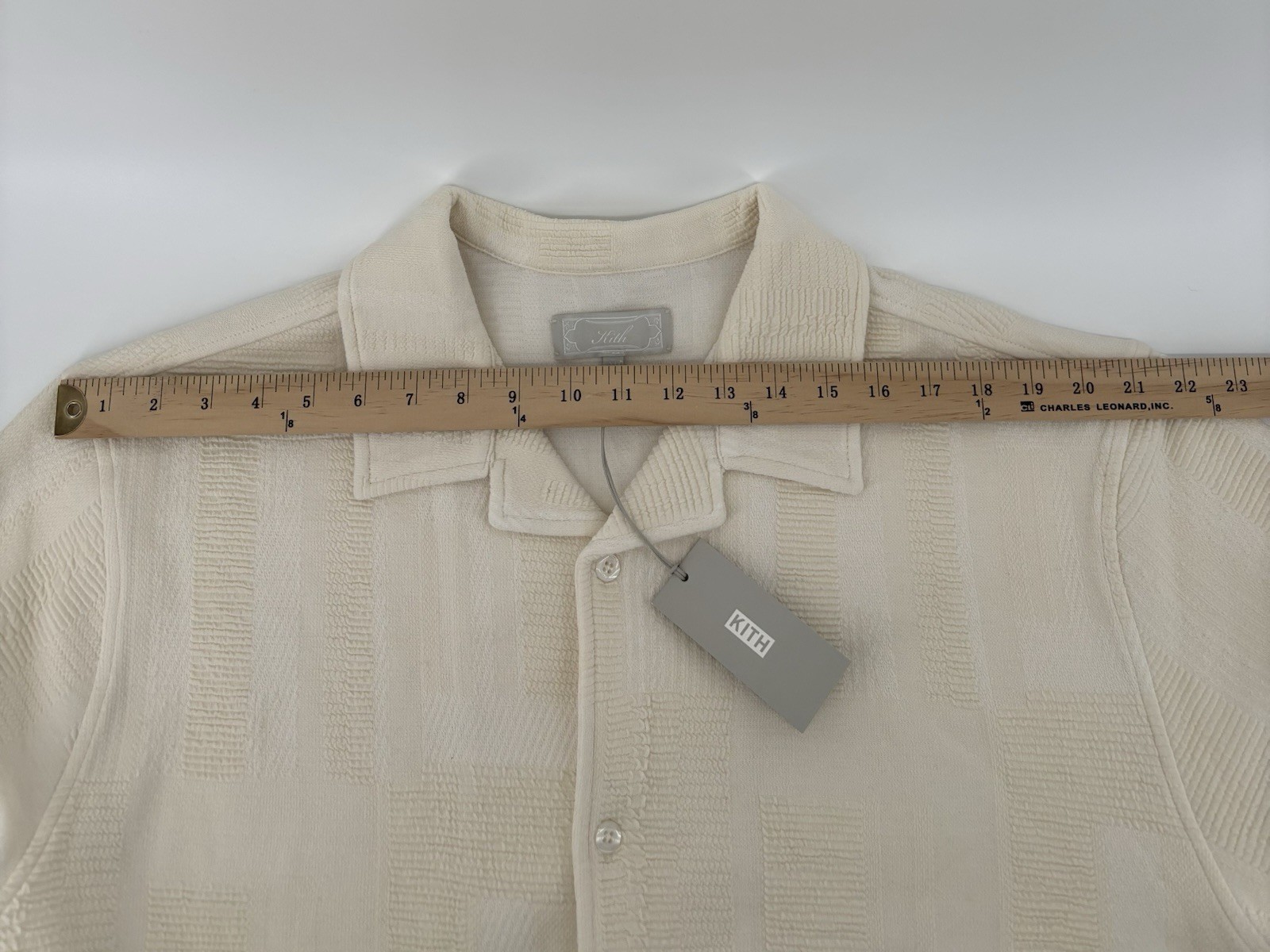 NWT Kith Geometric Knit Cohen Shirt In Skill Sz XL Spring ’24 $240