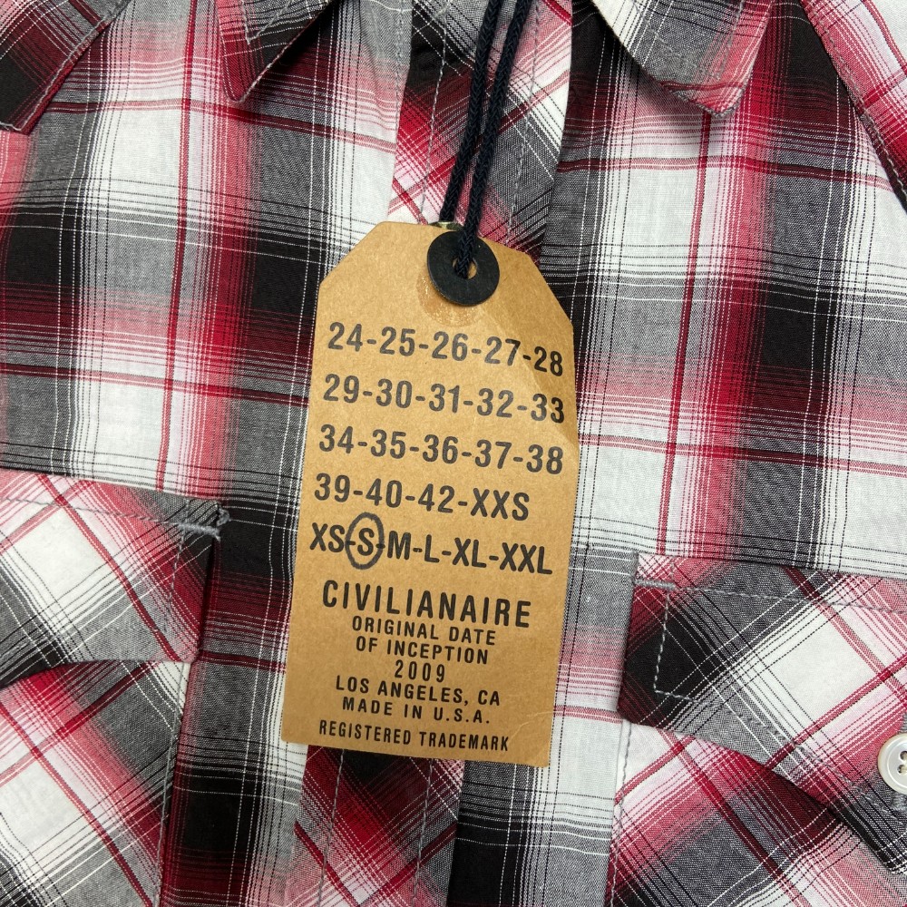 Civilianaire Wash And Wear Western Shirt Mens Small Multicolor Plaid Button Up