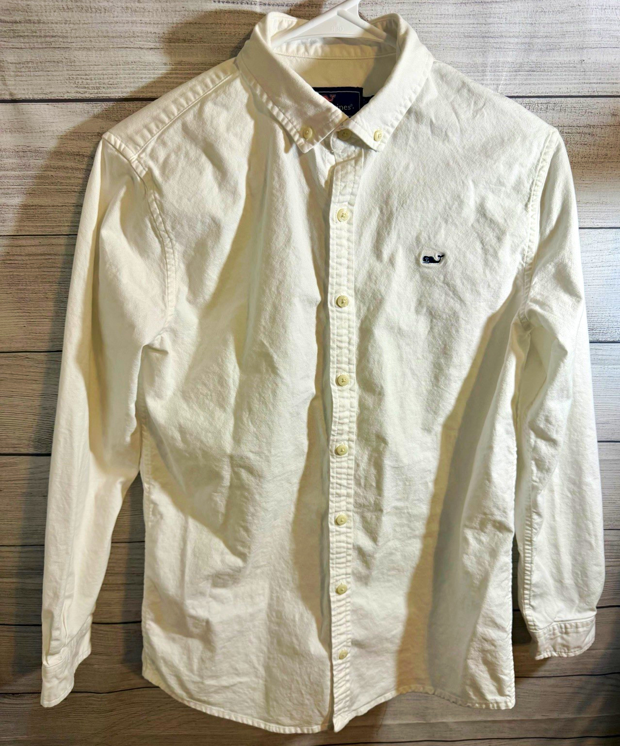Vineyard Vines Whale Embroidered Cotton/Spandex Woven Button-Down Shirt XL
