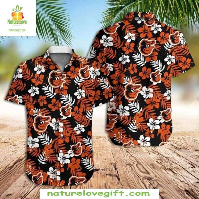 Orioles Hawaiian Shirt Vibrant Floral Apparel