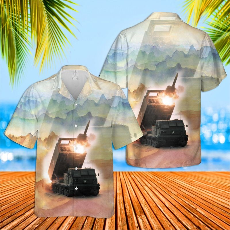 US Army M270 Multiple Launch Rocket System M270 MLRS Hawaiian Shirt