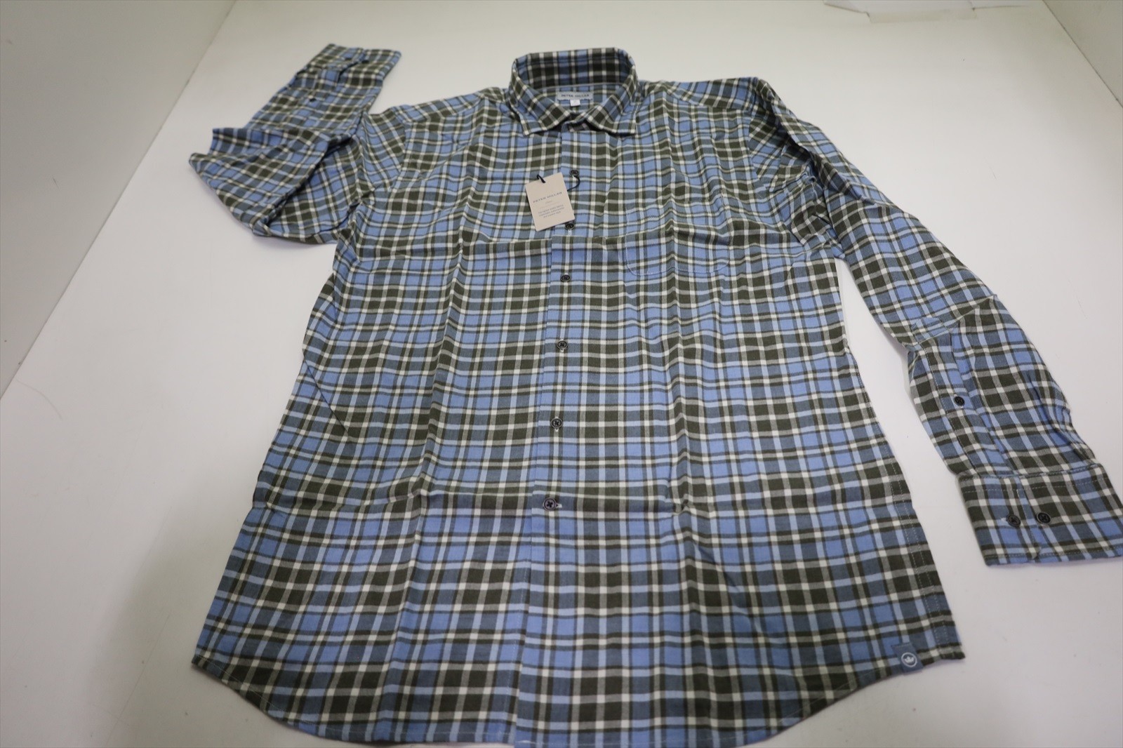 Peter Millar Classic Button Down Mens Size Medium COTTAGE BLUE 888C New 01291433