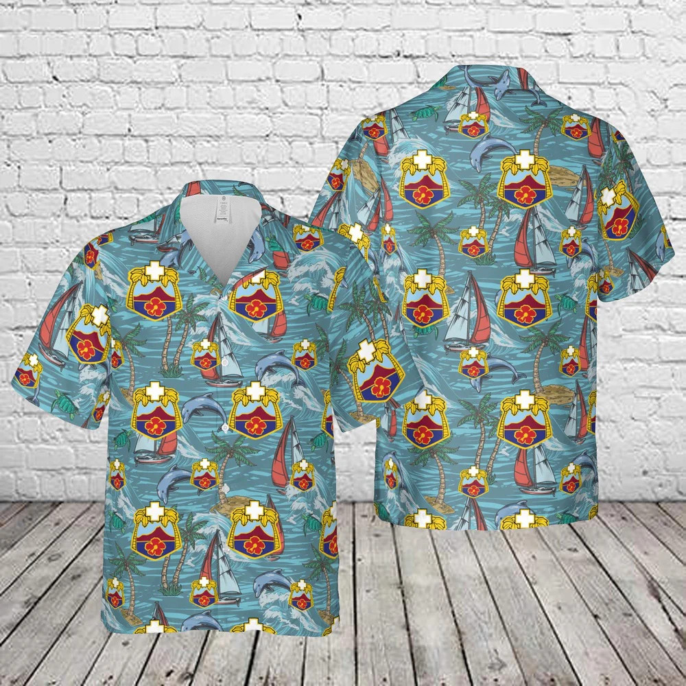 Army Hawaiian Shirt, US Army Tripler Army Medical Center (TAMC) Hawaiian Shirt