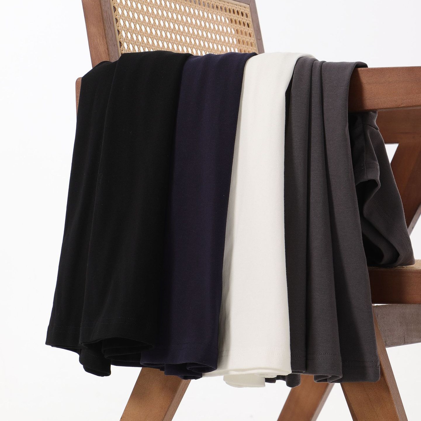 Solid Basic Button Detail Crew Neck T-Shirt