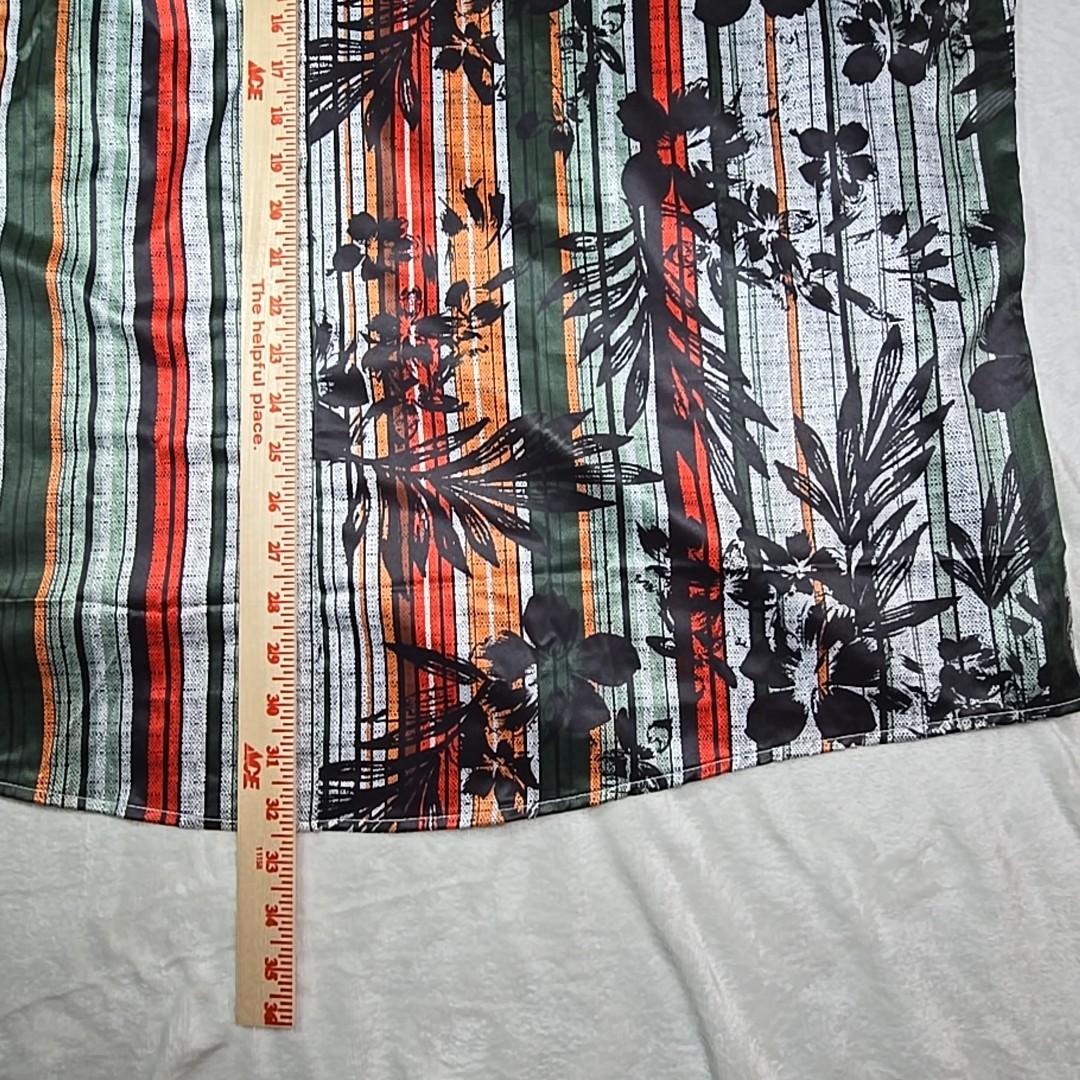 VATPAVE Hawaiian Shirt Shorts 2 Piece Outfit Mens 3XL Striped Floral Swim Trunks
