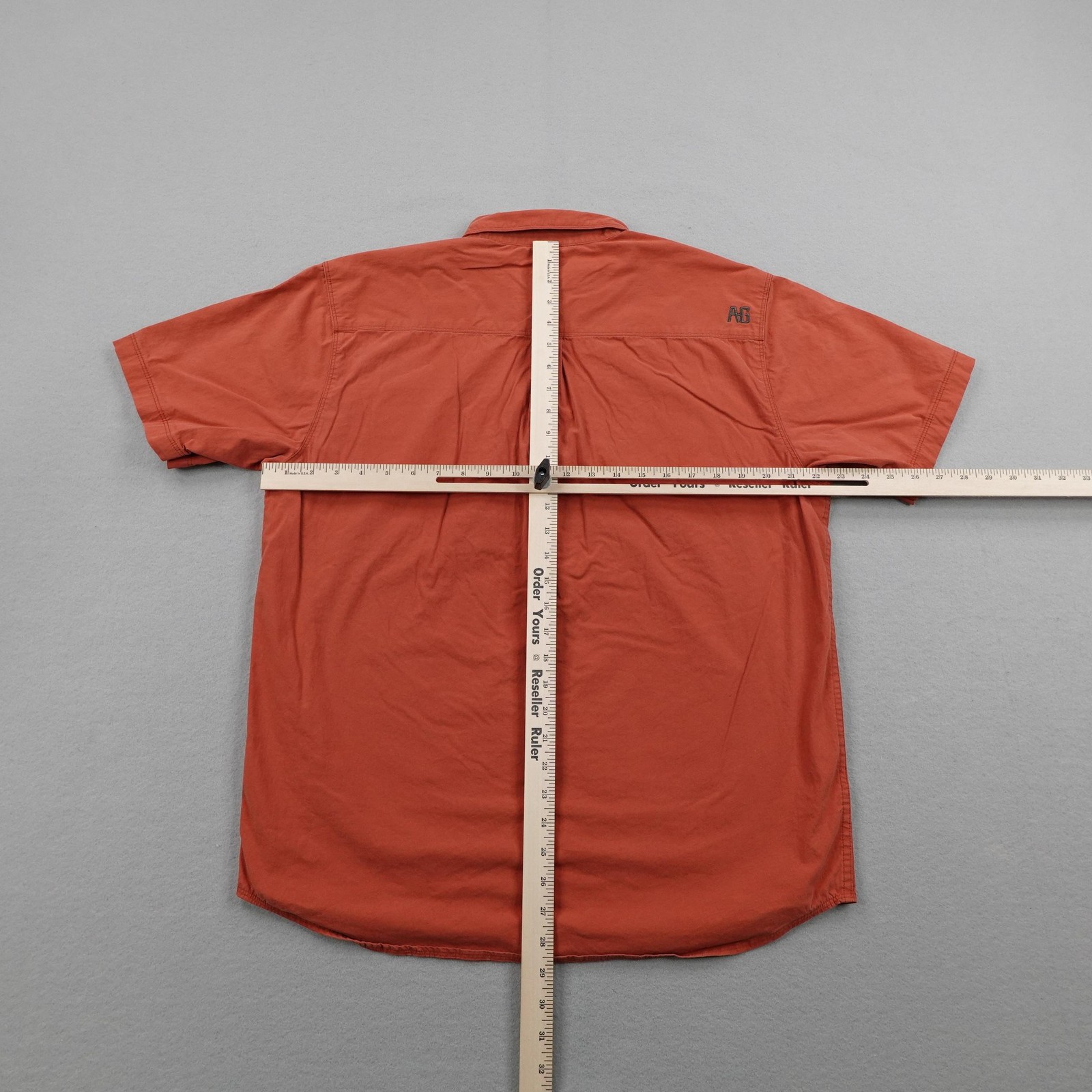 AG Gear Shirt Mens Large Orange Harvester UPF 30+ Button Up Outdoor Field Work
