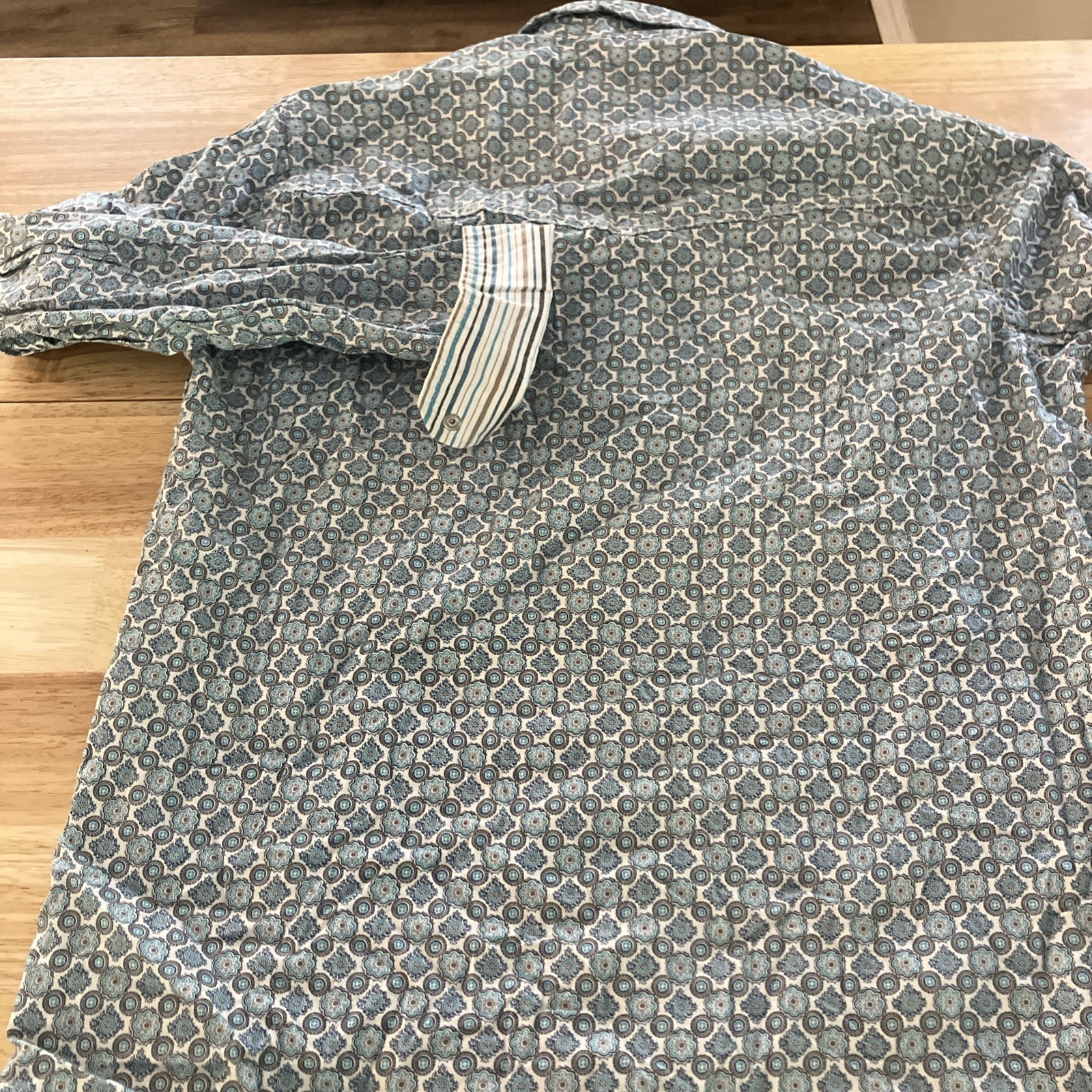 Wrangler 20X Competition Blue Geometric Pattern Western Snap Shirt Mens Medium