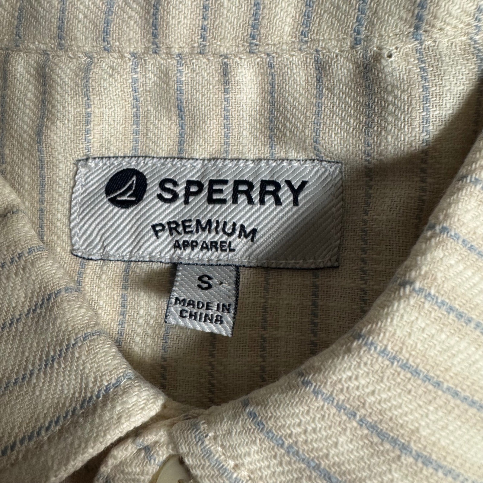 Sperry Premium Collection Mens Button Down Shirt Short Sleeve Striped