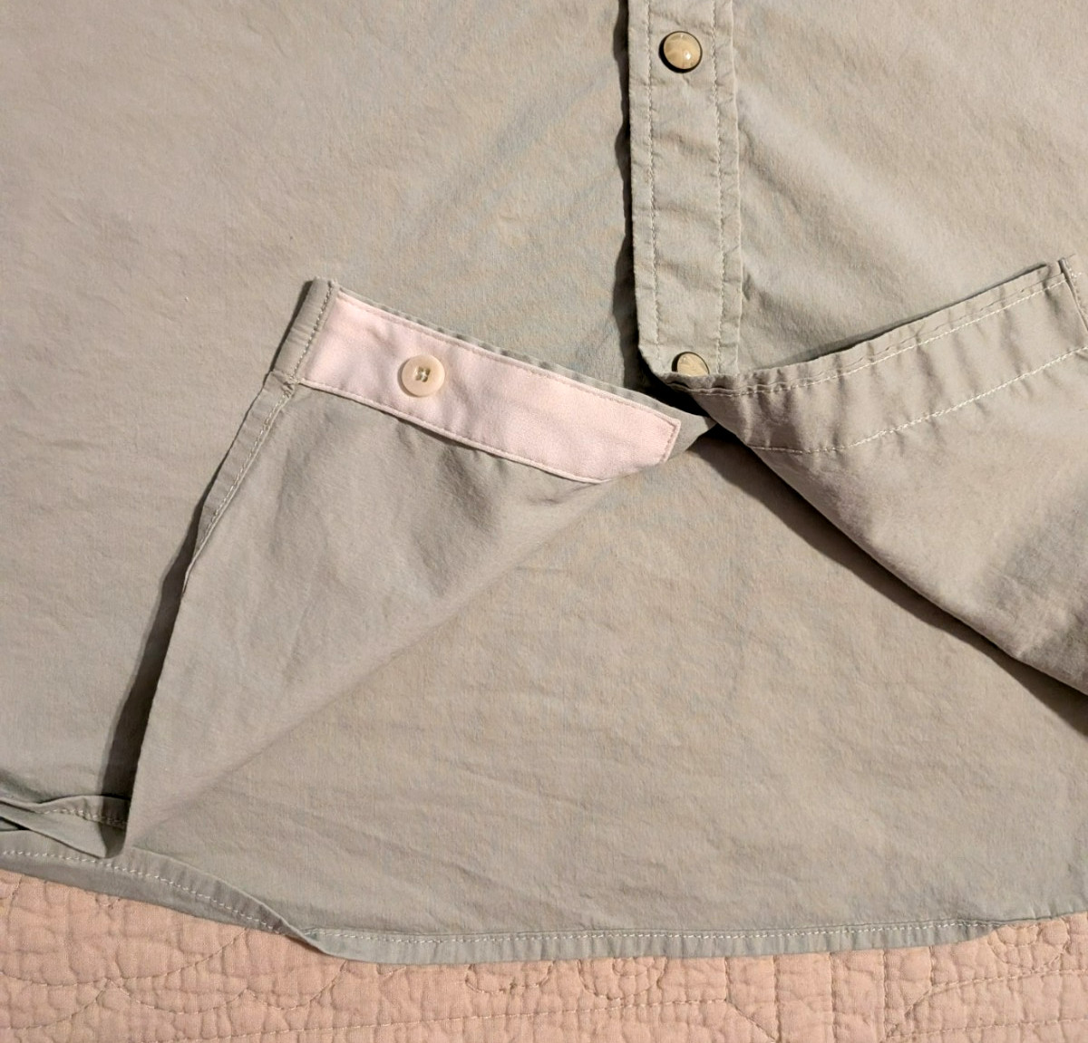 Tecovas Mens Pearl Snap Shirt Short Sleeve Size XL Lightweight Green Western