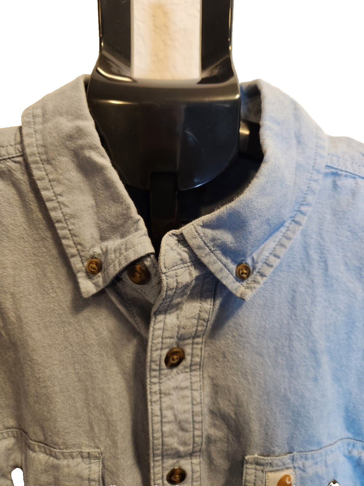 Carhartt Powder Blue Button Up Style Men’s Shirt Size Large S200 CBL