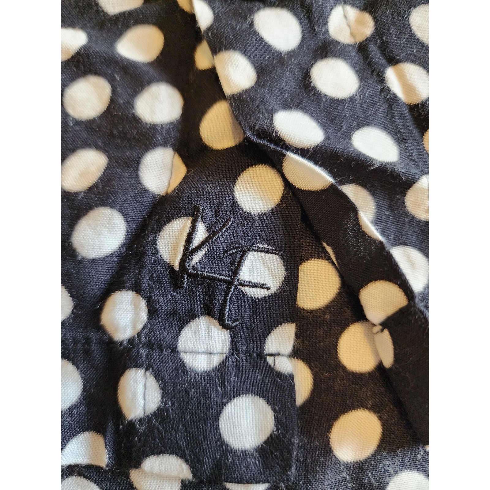 Kenny Flowers Island Classics Mens Large Polka Dot Rayon Button Down Shirt NWT