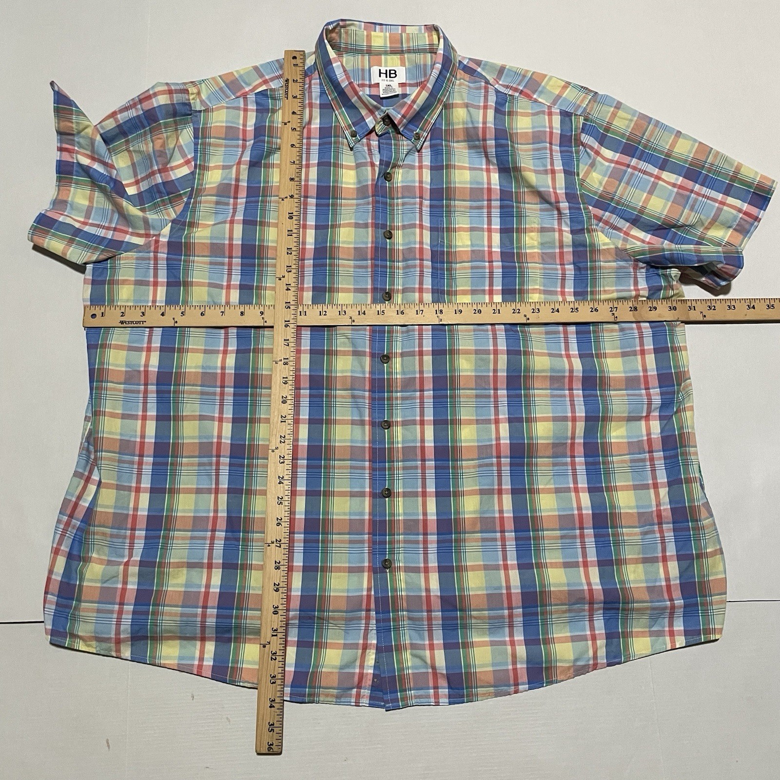 Lot Of 6 Harbor Bay Fit by DXL Shirt Mens 3XL Short Sleeve Casual Button Down
